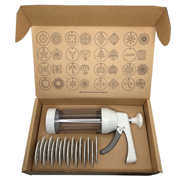 🆕 The Pampered Chef Cookie Press with 16 discs #1525 - Picture 2 of 5